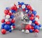 Red White Blue Balloons Arch Garland Kit-123Pcs Confetti Balloon Colorful Balloon for Birthday Anniversary Baby Shower Engagement Wedding Retirement Party Decoration